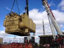 Vaughan Heavy Equipment Operating for removal of Transformer