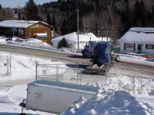 Red Lake Heavy Equipment Operating for removal of Transformer